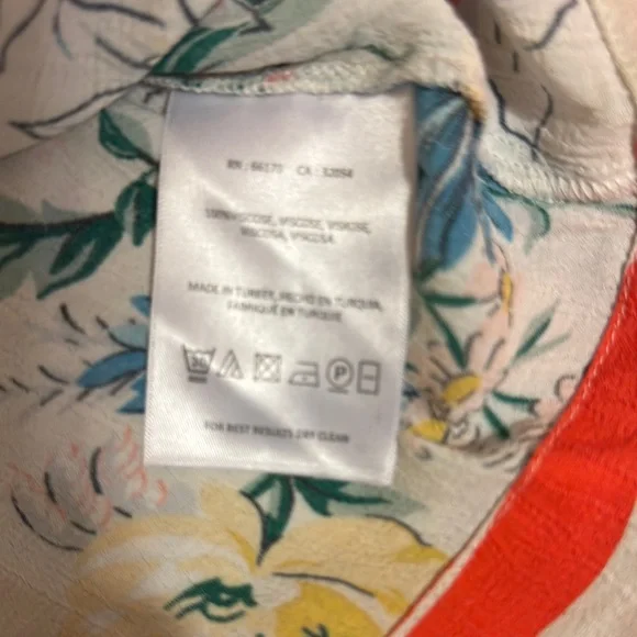 Anthropologie Maeve Red and White Floral Blouse - Picture 3 of 5